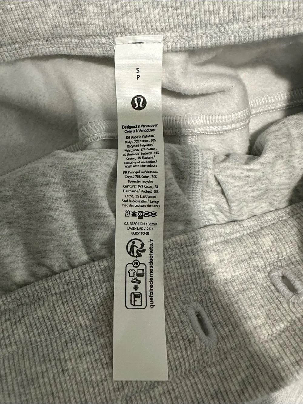 Lululemon Scuba Mid-Rise Wide-Leg Pant *Short Heathered Grey Size S-NWT